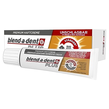 Blend-a-dent Plus Premium-Haftcreme Duo Kraft, 12er Pack (12 x 40 g)