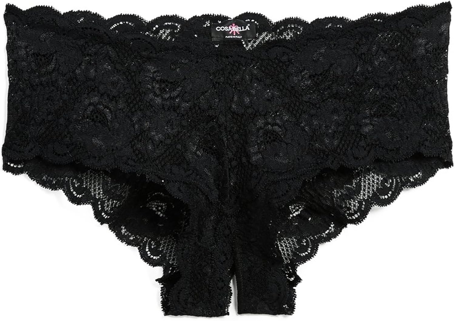 Cosabella Women's Never Say Never Naughtie Open Gusset Hotpant Panty at  Women’s Clothing store: Boy Shorts Panties