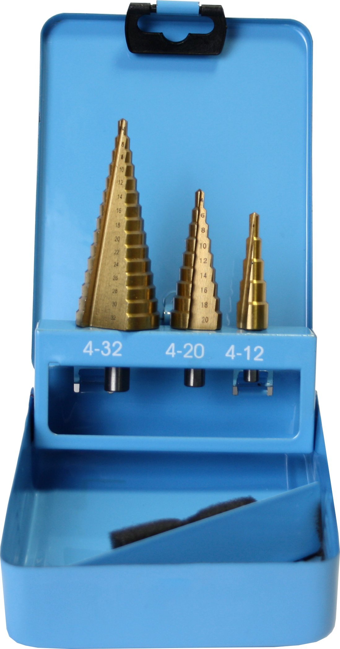 EXCLUSIVE Metal Step Drill bits Set 3 pcs, 4-32mm, Titanium, HSS Steel (Cor C6265)