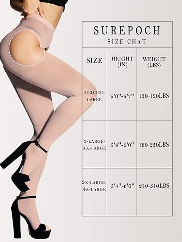 SUREPOCH Suspender Tights for Women Plus Size Garter Belt Nude Control Top Pantyhose in Kenya | Whizz Sheers SUREPOCH Suspender Tights for Women Plus Size Garter Belt Nude Control Top Pantyhose in Kenya | Whizz Sheers