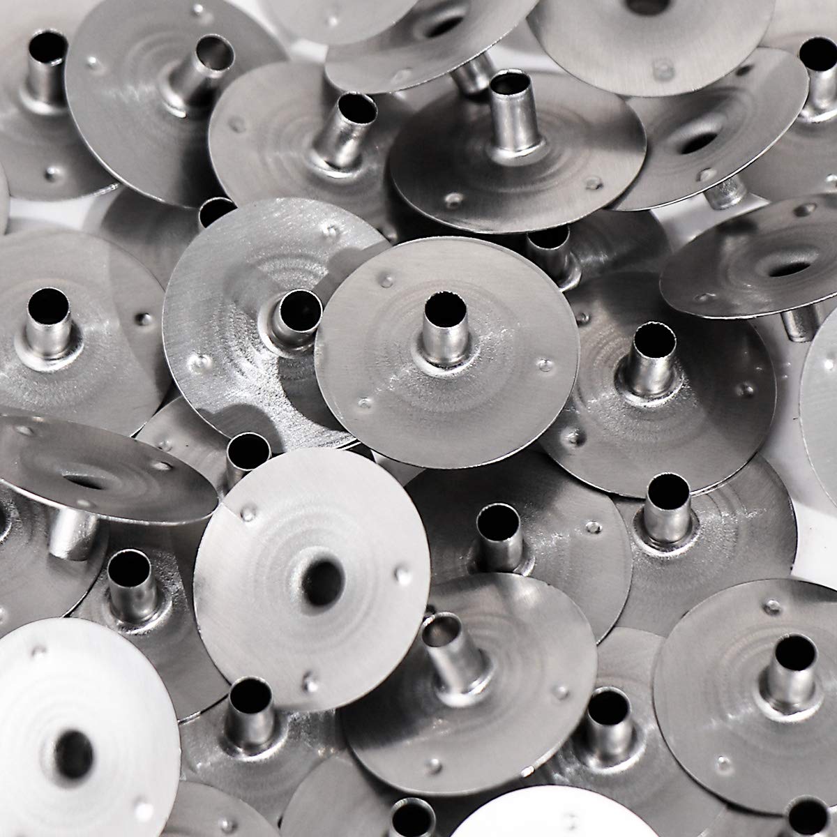 NKlaus 200 DOCHTFUß Ø 3,0mm tealight wick metal foot candle candle wick stand plate candle wax for glass fibre wick cotton wick up to 3,0mm H: 6,4mm 4169