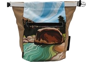 GNARLY DOOD Rock Climbing Chalk Bucket | for Bouldering Gym & Outdoor Use | Durable Velcro Closure, 2 Zippered Pockets, Easy-Carry Handle