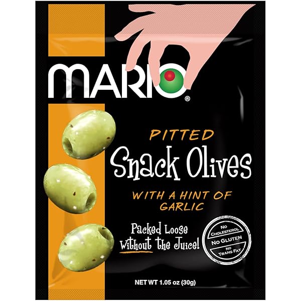 MARIO CAMACHO FOODS PITTED SNACK OLIVES – GREEN...