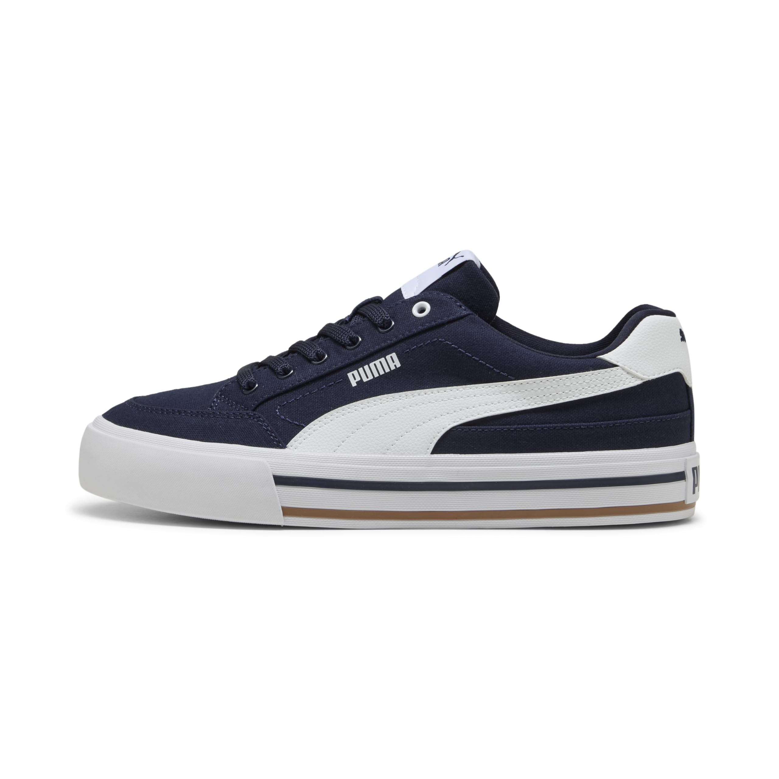 PUMA Men's Court Classic Vulc Sneaker, New Navy White, 14 Image PUMA Men's Court Classic Vulc Sneaker, New Navy White, 14 Image
