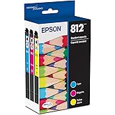EPSON 812 DURABrite Ultra Ink Standard Capacity Color Combo Pack (T812520-S) Works with WorkForce Pro WF-7310 ,7820, 7840, EC-C7000