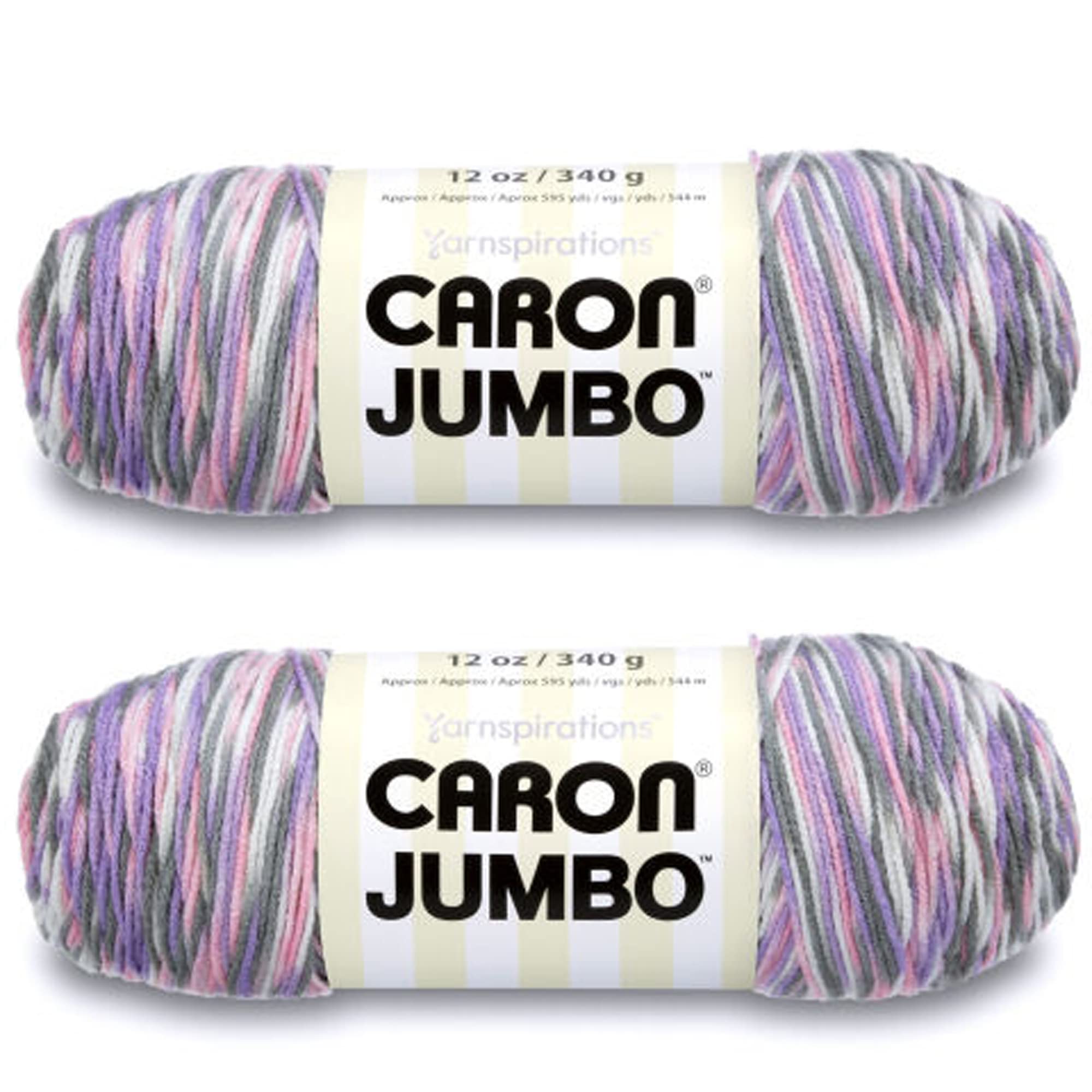 Caron Jumbo Prints Easter Basket Yarn - 2 Pack of 340g/12oz - Acrylic - 4 Medium (Worsted) - 595 Yards - Knitting/Crochet
