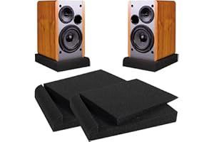Studio Monitor Isolation Pads, 2Pcs 4 Inch Speaker Acoustic Foam High-Density Adjustable Angled Sound Isolation Pads