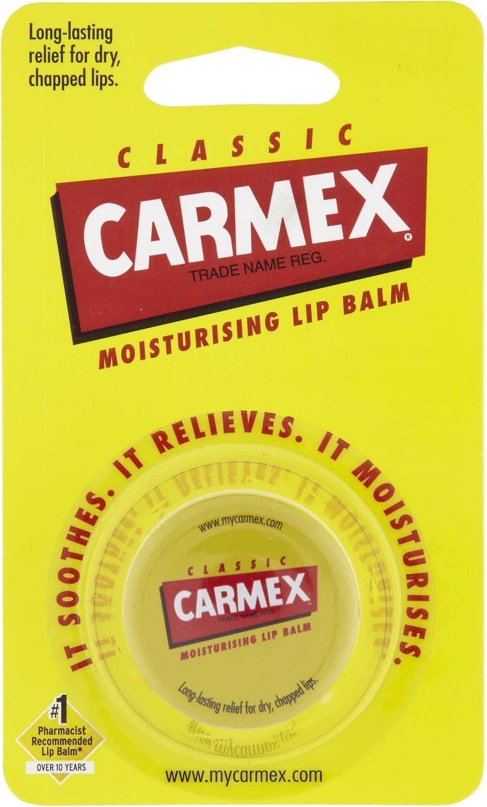 Carmex Original Lip Balm Pot 7.5g - Soothing Moisture for Dry, Chapped Lips