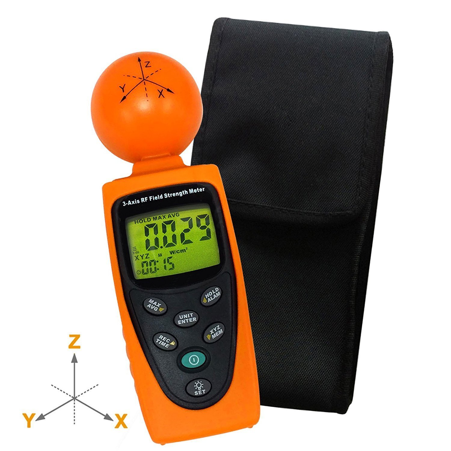 Handheld Digital Triple Axis 50MHz ~ 3.5GHz EMF Magnetic Field RF Radiation ElectroSmog Detector Tester