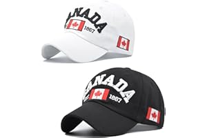 HAPEE Canada Baseball Cap,Adjustable,Canada Day Embroidered Maple Leaf Flag Golf Hat for Men Women Kids