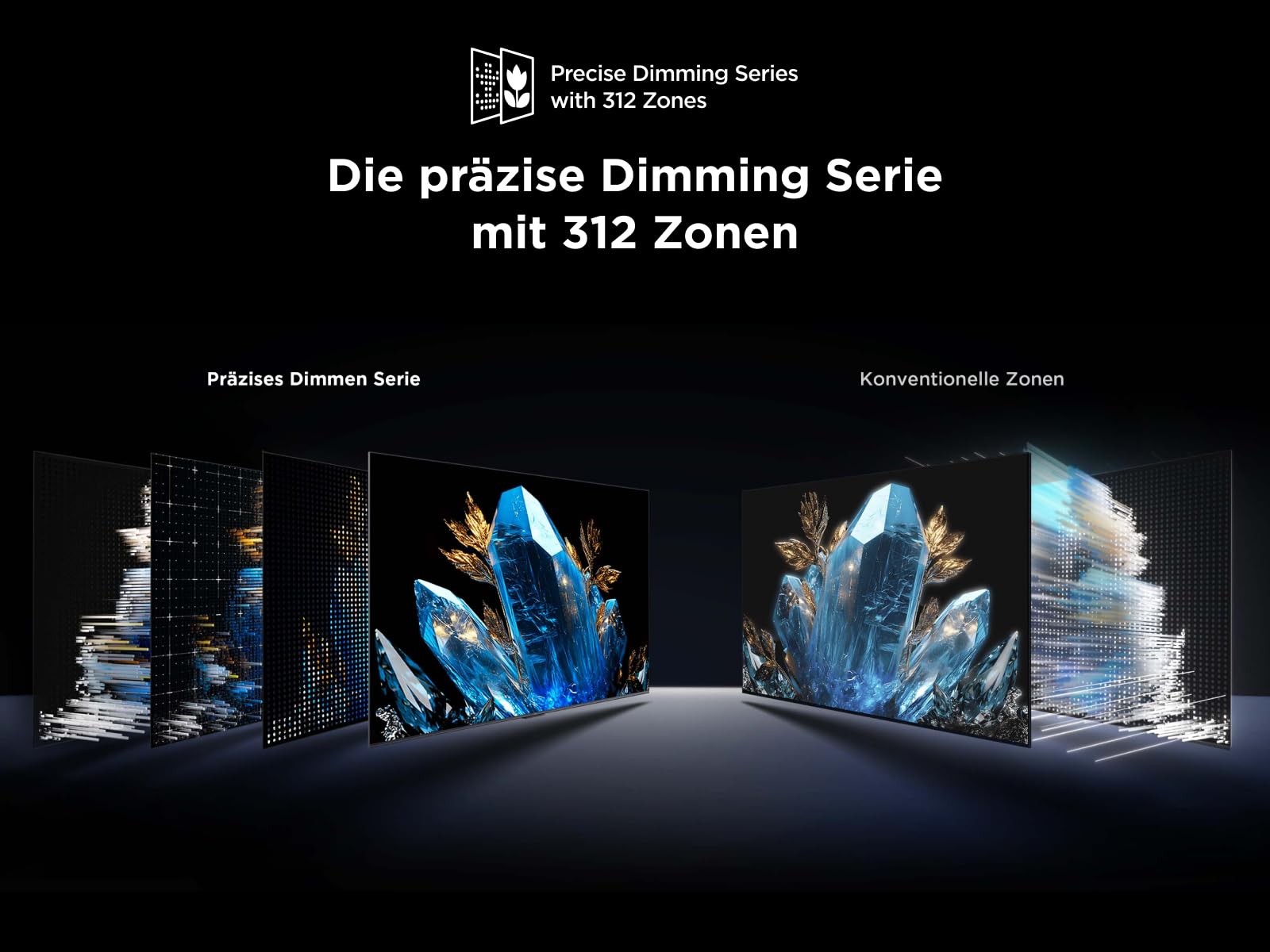 TCL 75 Zoll 75Q6C QLED Mini LED Fernseher, 4K HDR Premium, Dolby Vision IQ & Atmos, Onkyo 2.1, Smart Google TV, Game Master, 144Hz Motion Clarity Pro, AMD FreeSync Premium Pro, HDMI 2.1, AirPlay 2
