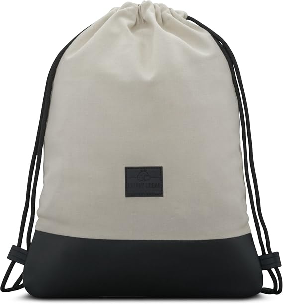 Mochila De Cuerda Blanco/Negro - John | Historico de precio