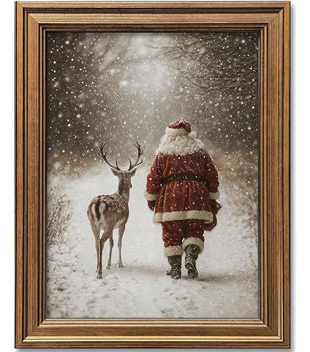 Amazon.com: Father Christmas by Susan Comish 18x22 Santa Claus