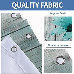 AAtter Teal Aqua Turquoise Shower Curtain, Wood