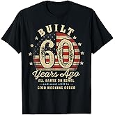 Built 60 Years Ago Funny 60th Birthday USA Flag T-Shirt