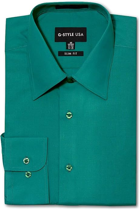 G-Style USA Men's Regular Fit Short Sleeve Solid Color Dress Shirts -  TURQUOISE - 3XL/19-19.5 : Amazon.ca: Clothing, Shoes \u0026 Accessories