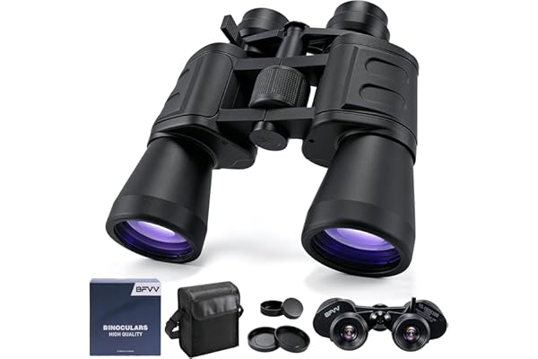 10-180x100 Zoom Binoculars for Adults, Day/Low Light Night Vision High Powered Binoculars with BAK4 & FMC Lens, Waterproof Fogproof for Hunting Birdwatching Travel Sports Concerts Gift for Men