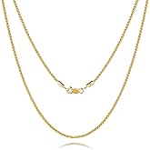 PESFIOLO 14K Gold Chains for Women 14K Gold Necklaces for Womens Mens Chain Necklaces for Women Trendy Classic Franco Chain Design Womens Necklace Golden Chain for Mens Necklace 16-30in 1.3/1.5mm