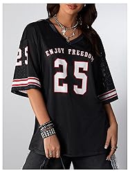 SOLY HUX Jersey Shirts for Women Oversized T-Shirt