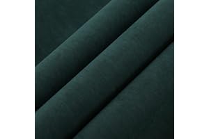 Wooqu Book Cloth, Velvet Fabric Surface and Paper Backed, Easy to Use, Soft Touch, 17x29”, for Book Binding, Dark Green