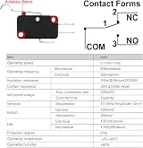 Heschen V-154-1C25 SPDT Micro Switch Crank Type 20A 250VAC 2 Pack view 4