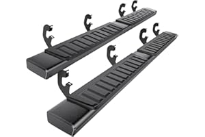 XTWEEX 6" Running Boards Compatible for Crew Cab 2019-2026 Chevy Silverado/GMC Sierra 1500,2020-2026 2500 3500HD 4 Full Size Doors Aluminum Engine Black Powdered Nerf Bars Side Step Rails 8 Brackets