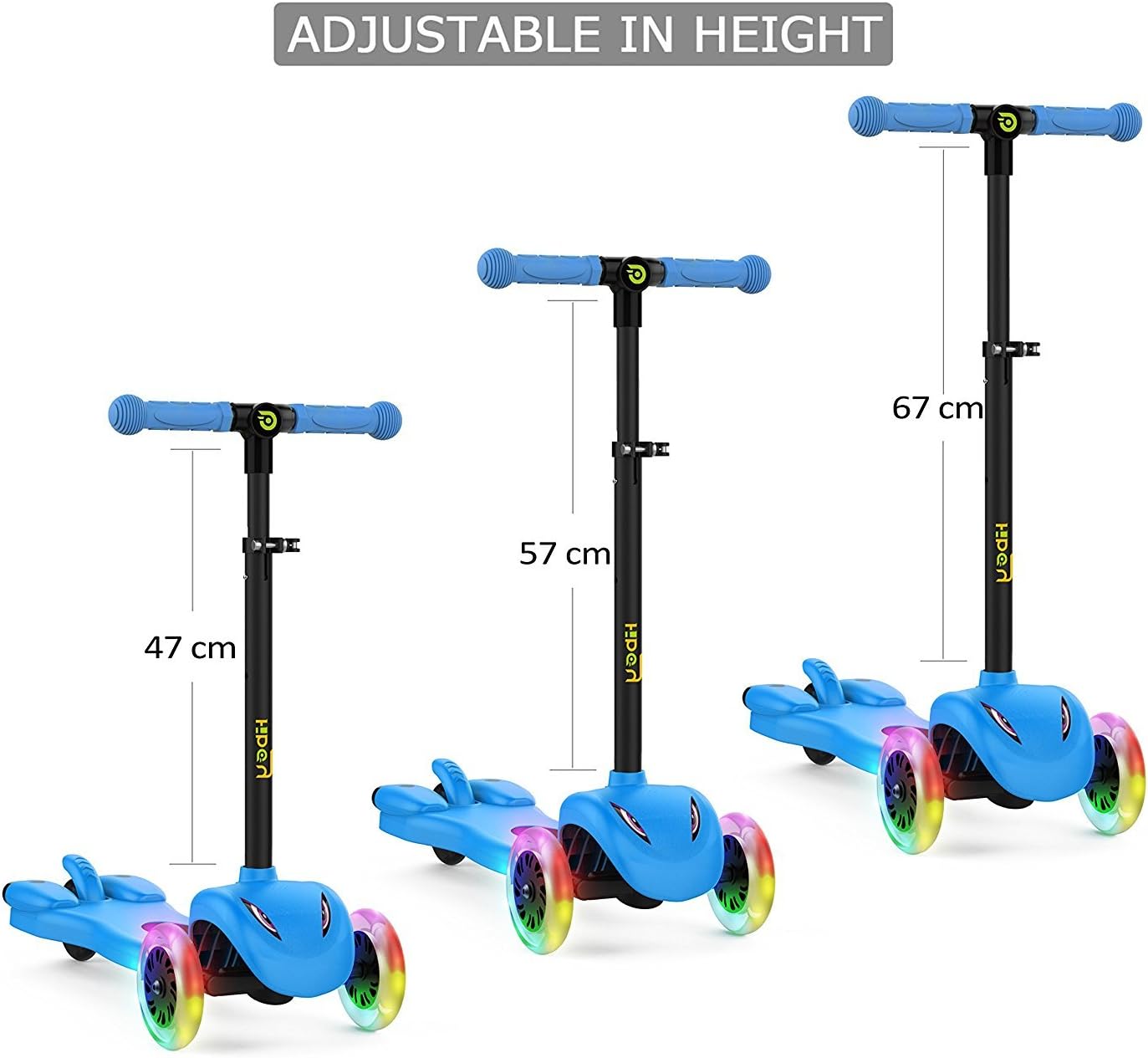 Hiboy S51 - Patinete con 3 Ruedas para niños con Música y Vapor, +3 Años, Azul: Amazon.es: Deportes y aire libre