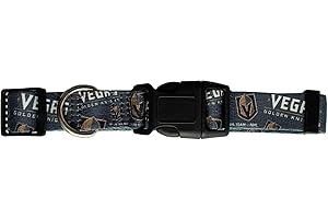 Littlearth Vegas Golden Knights Dog Pet Adjustable Nylon Logo Collar Medium