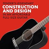 Fender CD-60 Dreadnought V3 DS Acoustic Guitar Black Walnut Fretboard view 3