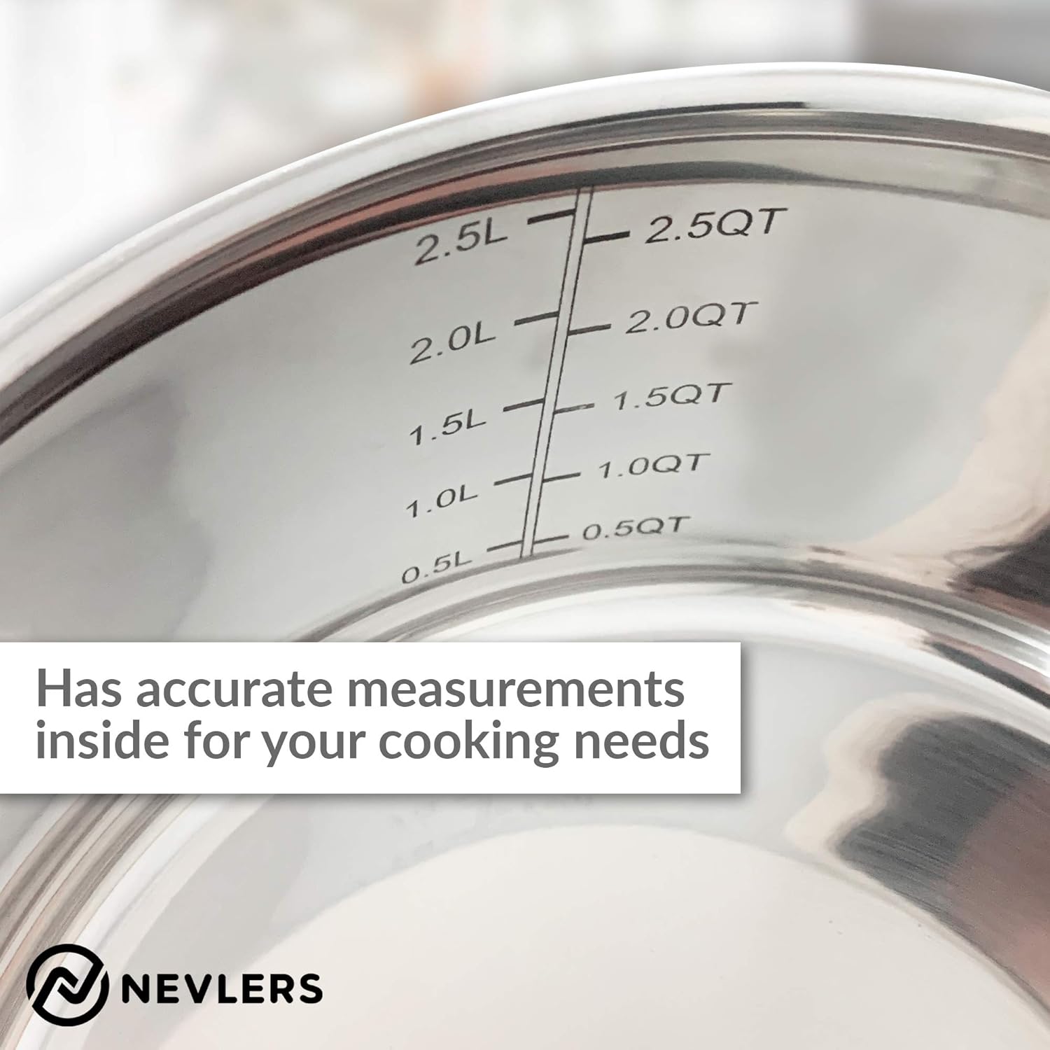 Nevlers Stainless Steel 3 Quart Steamer Pot with 2 Quart Steamer Insert and Glass Vented Lid - 3 Piece Set - Safe and Durable - Great Addition to Every Kitchen: Kitchen & Dining