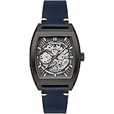 Thomas Earnshaw Men's 40mm Heritage Wellington Skeleton Automatic Watch with Leather Strap ES-8302