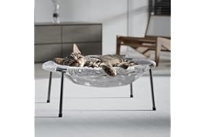 POMESEA Large Cat Hammock Bed for Average Cats, Soft Elevated Pet Hammock for Dogs & Cats, Glow in The Dark Raised Cat Bed for Indoor Cats