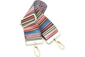 WEDDINGHELPER Wide Shoulder Strap, Adjustable Length Replacement Straps Crossbody Handbag Purse Strap (Wide：1.97'') (Gold Buckle-Color7)