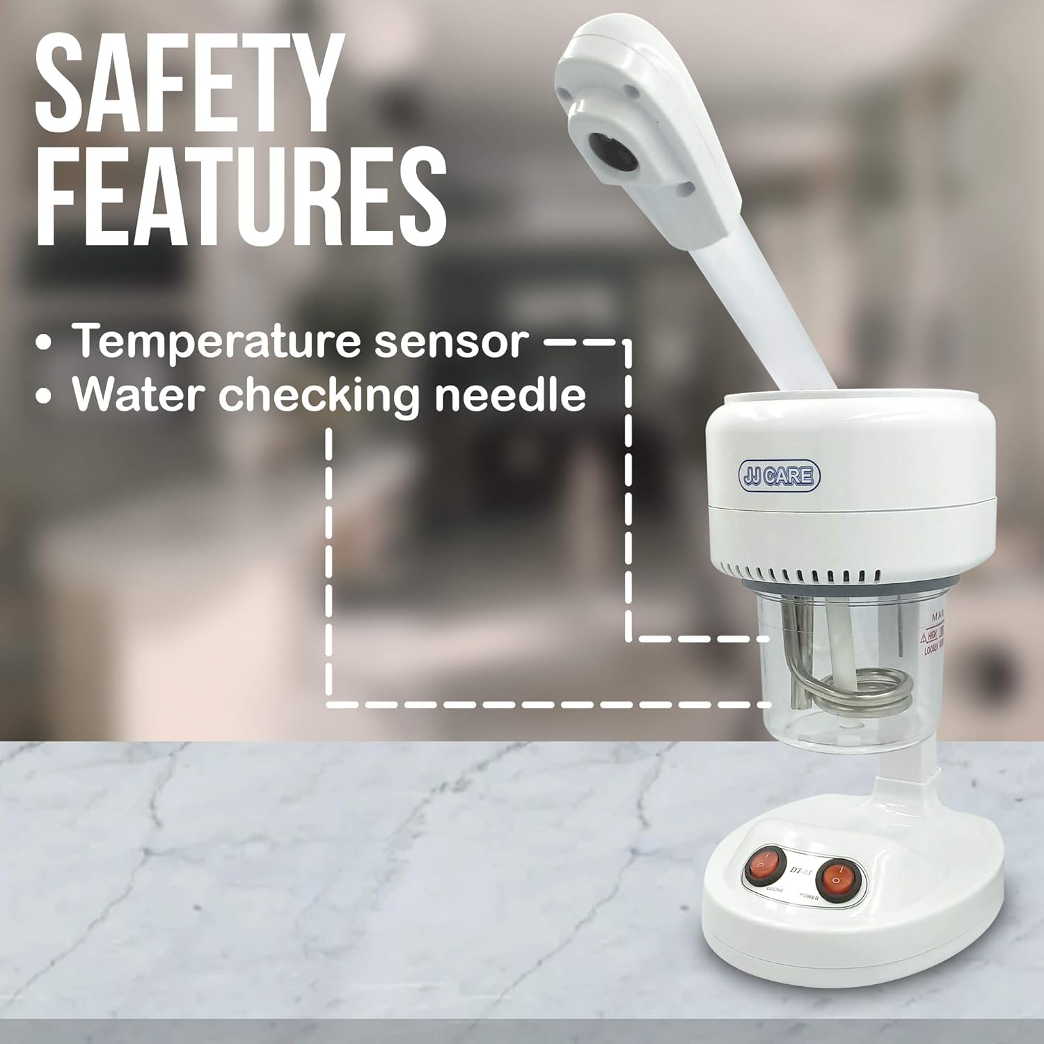 [UPGRADED] Tabletop Facial Steamer, Mini Facial Steamer for Salon and Spa, Ozone Facial Steamer for Face Deep Cleansing, Spa Facial Steamer, Professional Sauna Facial Steamer, Salon Facial Vaporizer: Beauty