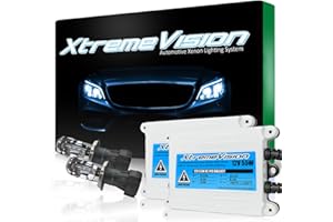 XtremeVision H4 Bi-Xenon 43K 55W AC Xenon Bundle - Xenon Headlight Bulb with Slim AC Ballast - 9003, HB2, 4300K Bright Daylight - Xenon Bulbs - 1 Pair