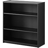 Mainstays 3-Shelf Bookcase, Multiple Colors Black