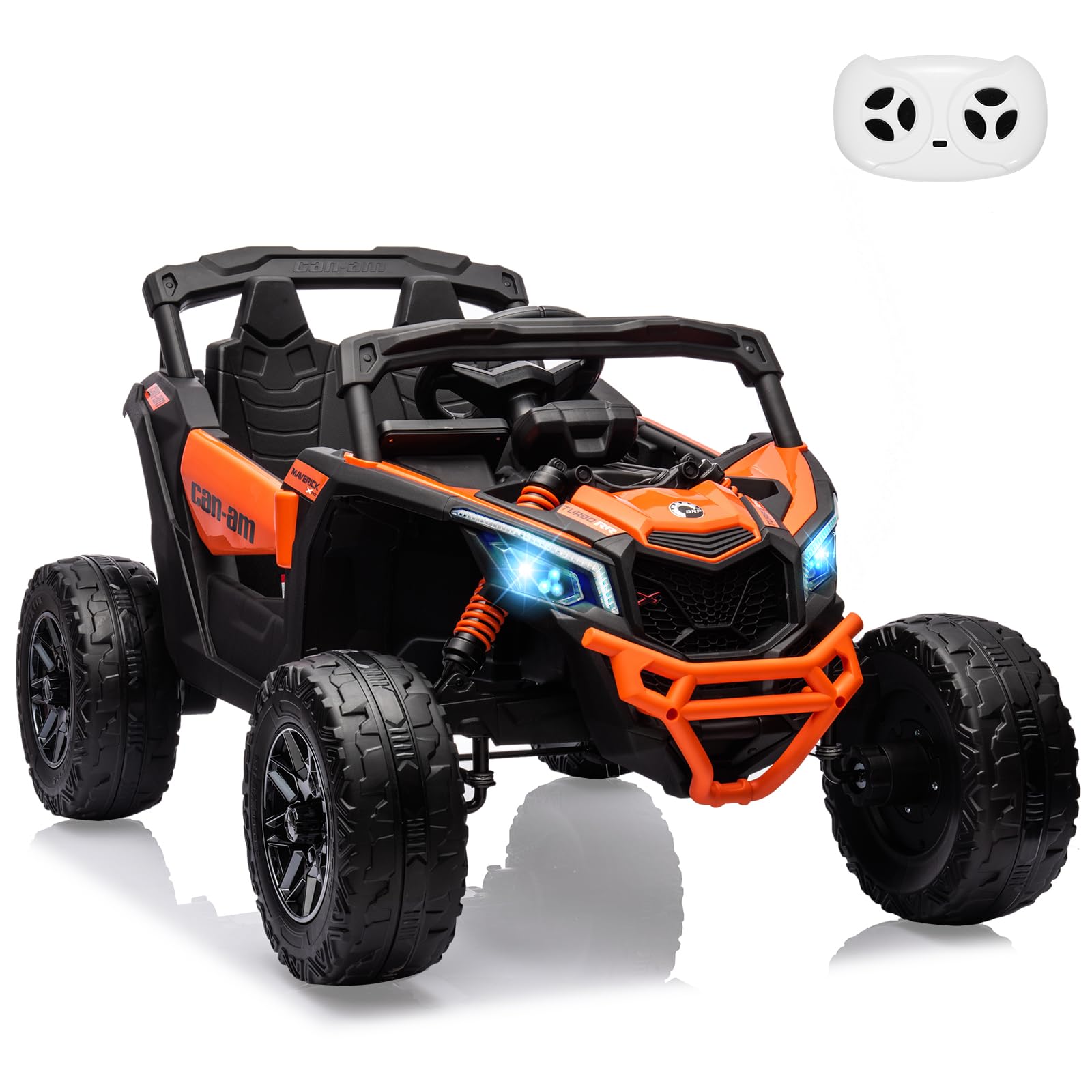Photo 1 of Kids Ride On Car, Licensed Can-Am 12V Ride On UTV w/Dual Motors, Remote Control & All-Terrain Tires, LED Lights & Spring Suspension, Outdoor Electric Toys for Boys Girls, Off-Road Vehicle for Kids