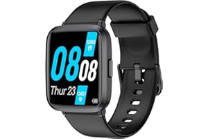 LIVIKEY Smart Watch for Men Women, Fitness Tracker with Heart Rate Monitor, Blood Oxygen, Blood Pressure, Sleep Monitor, 50 Meters Waterproof Smartwatch with Pedometer for iOS and Android Phones