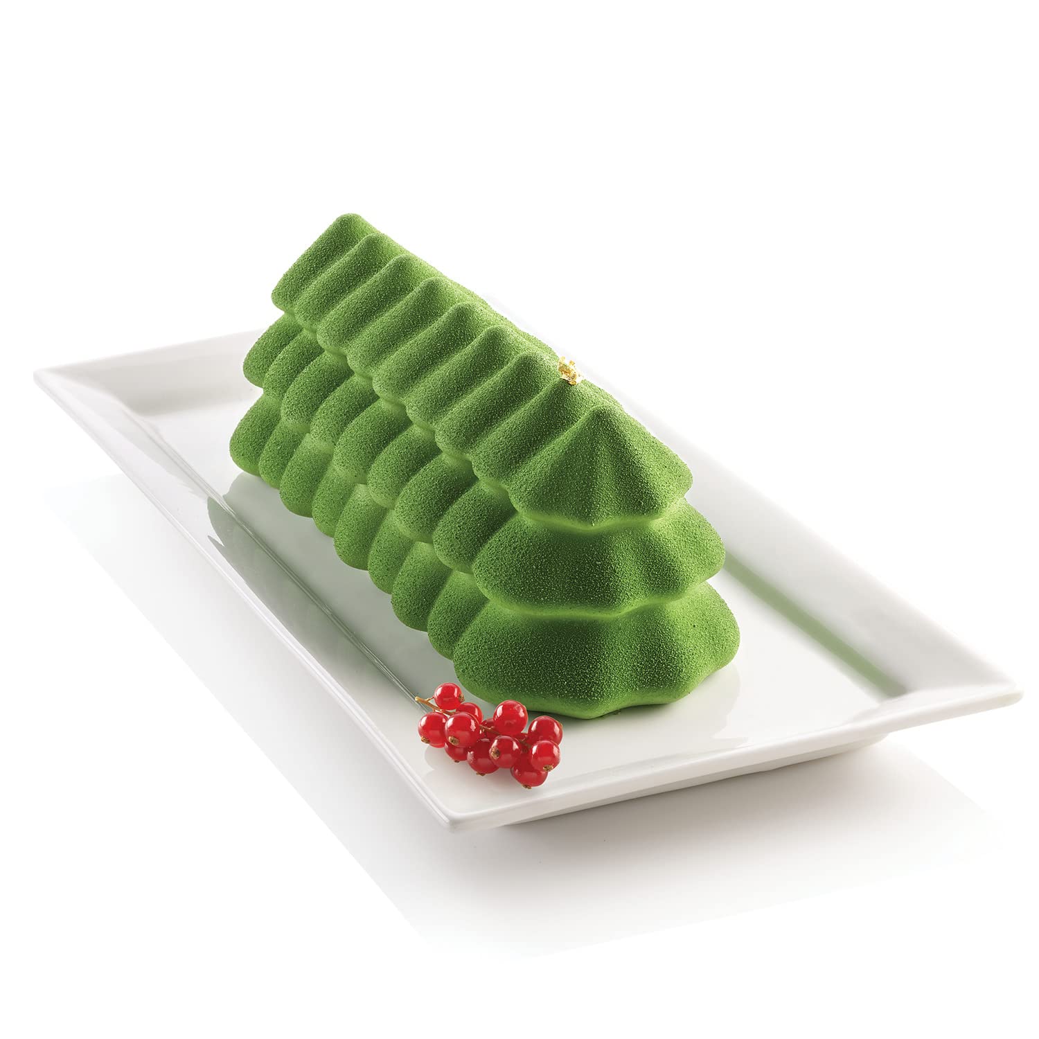 silikomart | Silicone Cake Mould Modern BÛCHE SAPIN, Non-Stick, Pack of 1 Cake Mould, 3D Design, 250 x 89 mm, h 87 mm, Volume 1 ml, Made in Italy