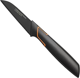 Fiskars Schälmesser, Modernes Design, Gerade Klinge, Gesamtlänge: 20 cm, Qualitätsstahl/Kunststoff, Edge, 1003091