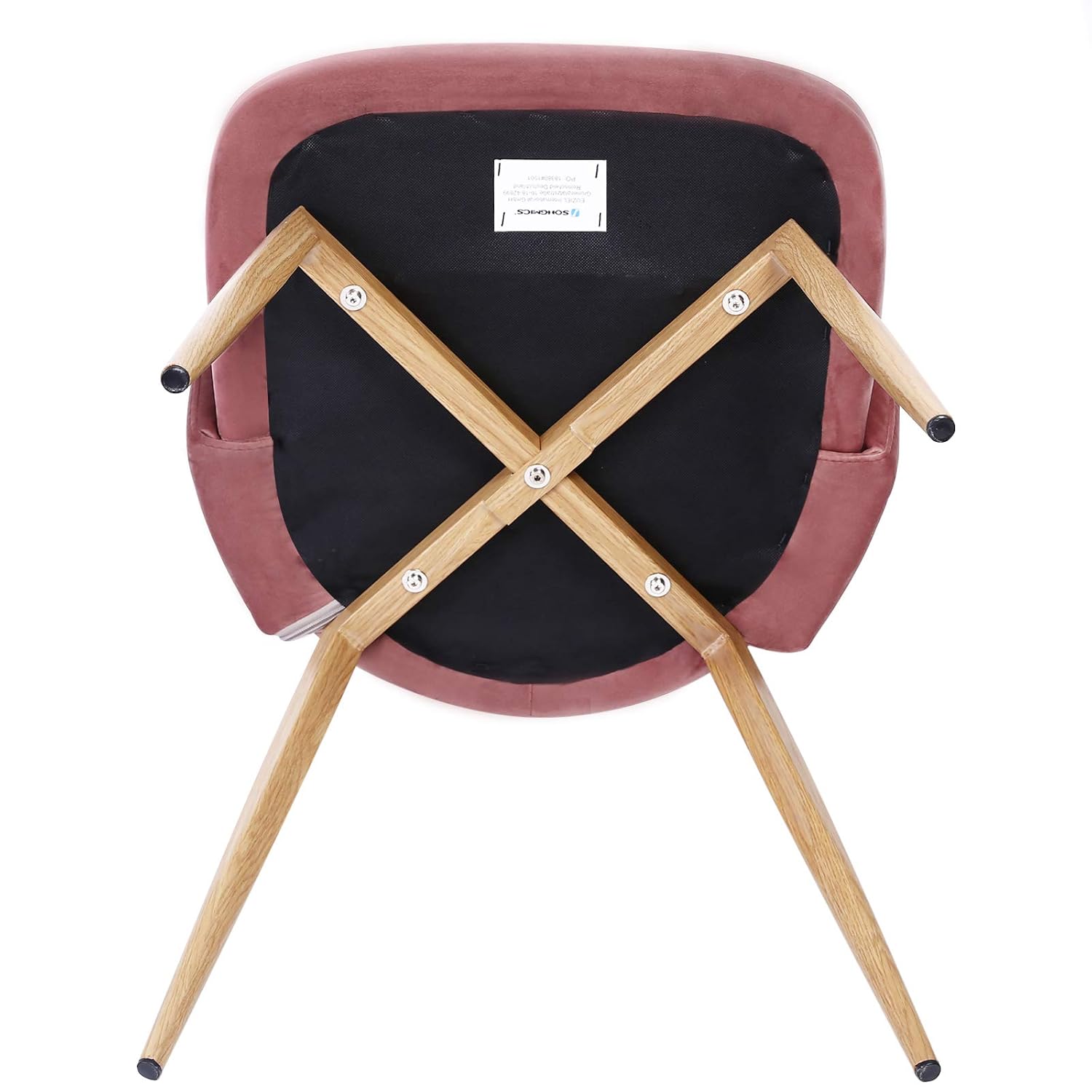 SONGMICS Set De 2 Sillas De Comedor Silla De Ocio Moderna De Terciopelo