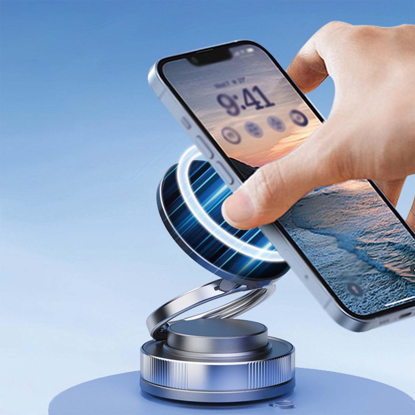 LANTING Handyhalterung Auto Vakuum Magnetisch 360° Drehbar 6