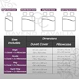GC GAVENO CAVAILIA Checkered Duvet Cover Set 3 Pieces Purple Double view 5