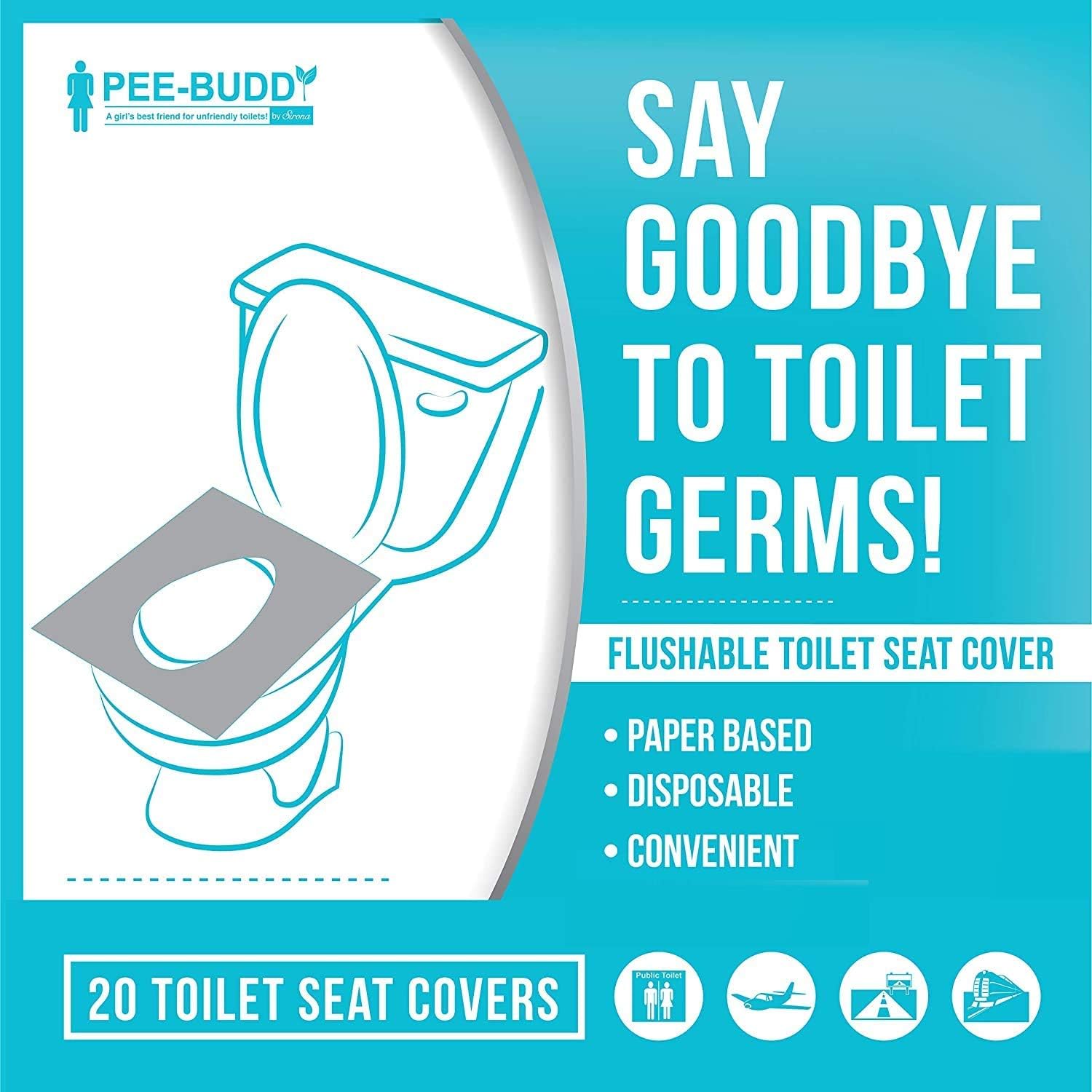 PEE BUDDY Flushable Disposable Toilet Seat Covers, White, Packung von 20 - Image 3