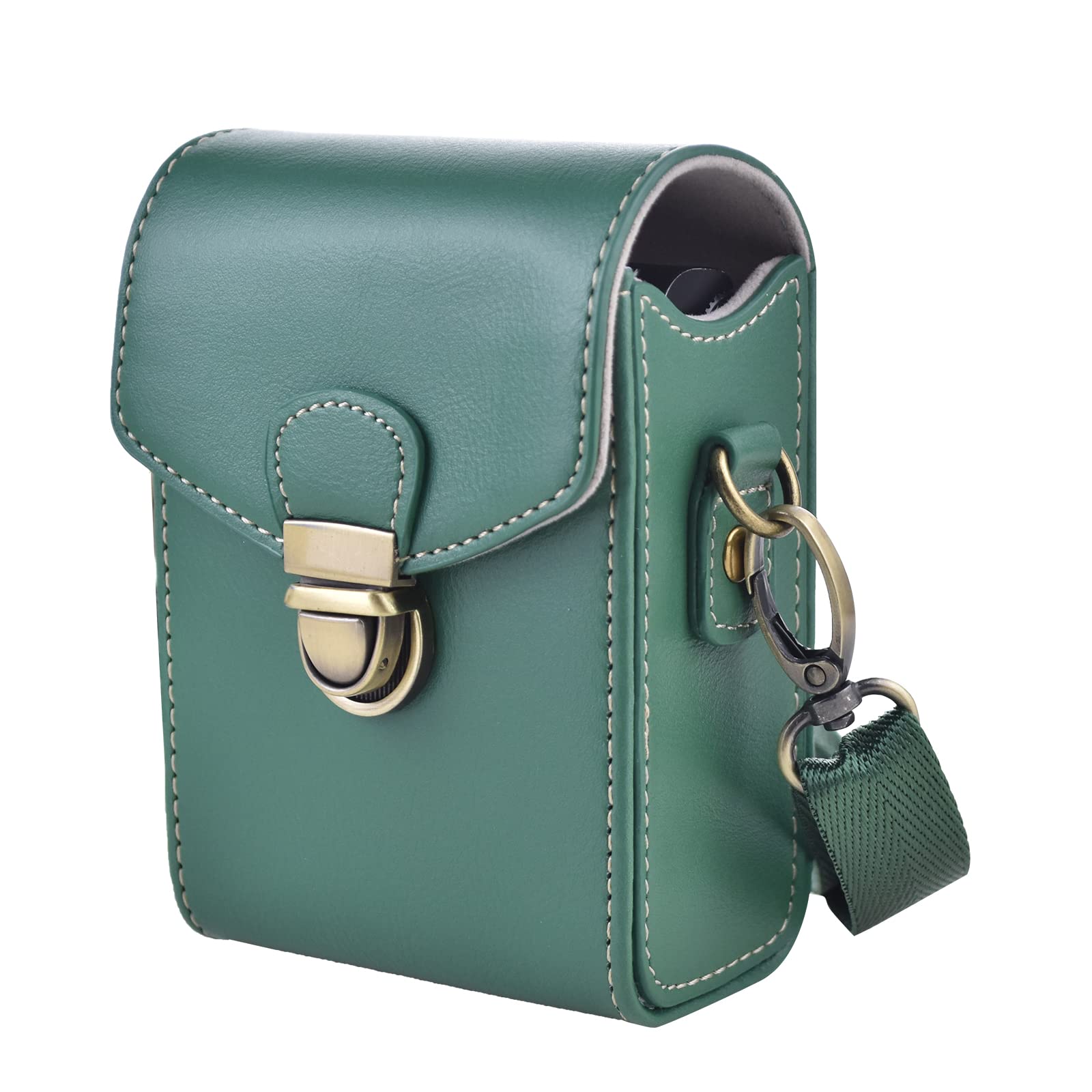 MUZIRI KINOKOO GR Case/Sony RX100 Case PU Leather Camera Universal Bag - Compatible for Sony RX100 Series/GR Series/Canon G7X2/G7X3 /SX720/SX730/SX740/G9X/G9X II Camera - Green