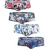 Faringoto Men's Boxer Briefs Printed Underwear Low Rise