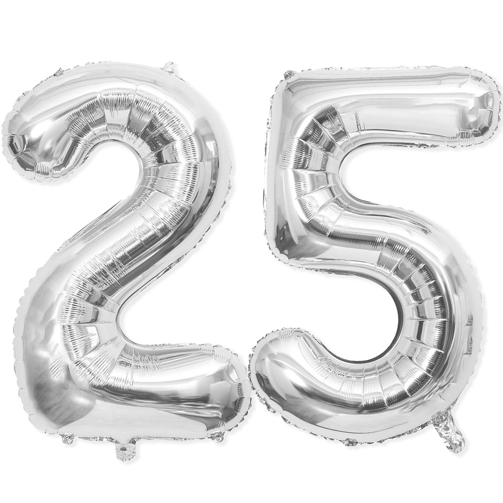 Photo 1 of 25 Balloon Number, 40 Inch Silver Foil Balloons Giant Jumbo Helium Number 25 or 52 Balloons for 25th 52th Birthday Decorationss Anniversary Events Boys Girls Party Decorationss (Silver)