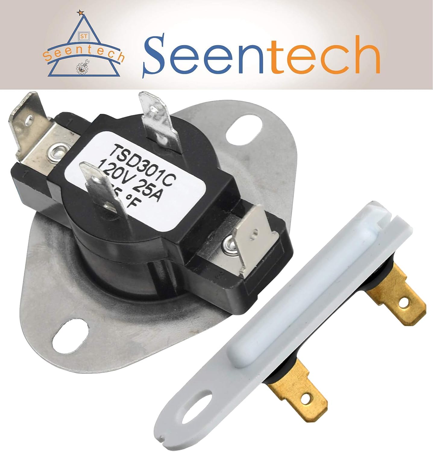 3387134 AND 3392519 DRYER CYCLING THERMOSTAT & THERMAL FUSE-Replacement part for Whirlpool Kenmore Maytag. Replaces 3392519, 694511, 80005, WP3392519VP, 306910, 3387134, 338713 & 3388651