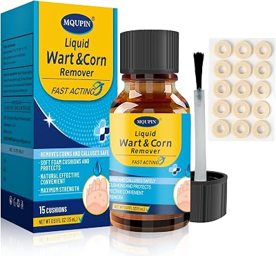 MQUPIN Corn Remover Liquid 15ML with Cushions Swabs Extra Strength