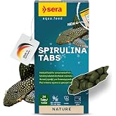 sera Spirulina Tabs Nature 24 Tabs | Plant-Based Fish Food | For Fresh &amp; Saltwater Fish | Supports Digestion &amp; Vitality | Free from Dyes &amp; Preservatives | For Herbivorous Aquarium Fish